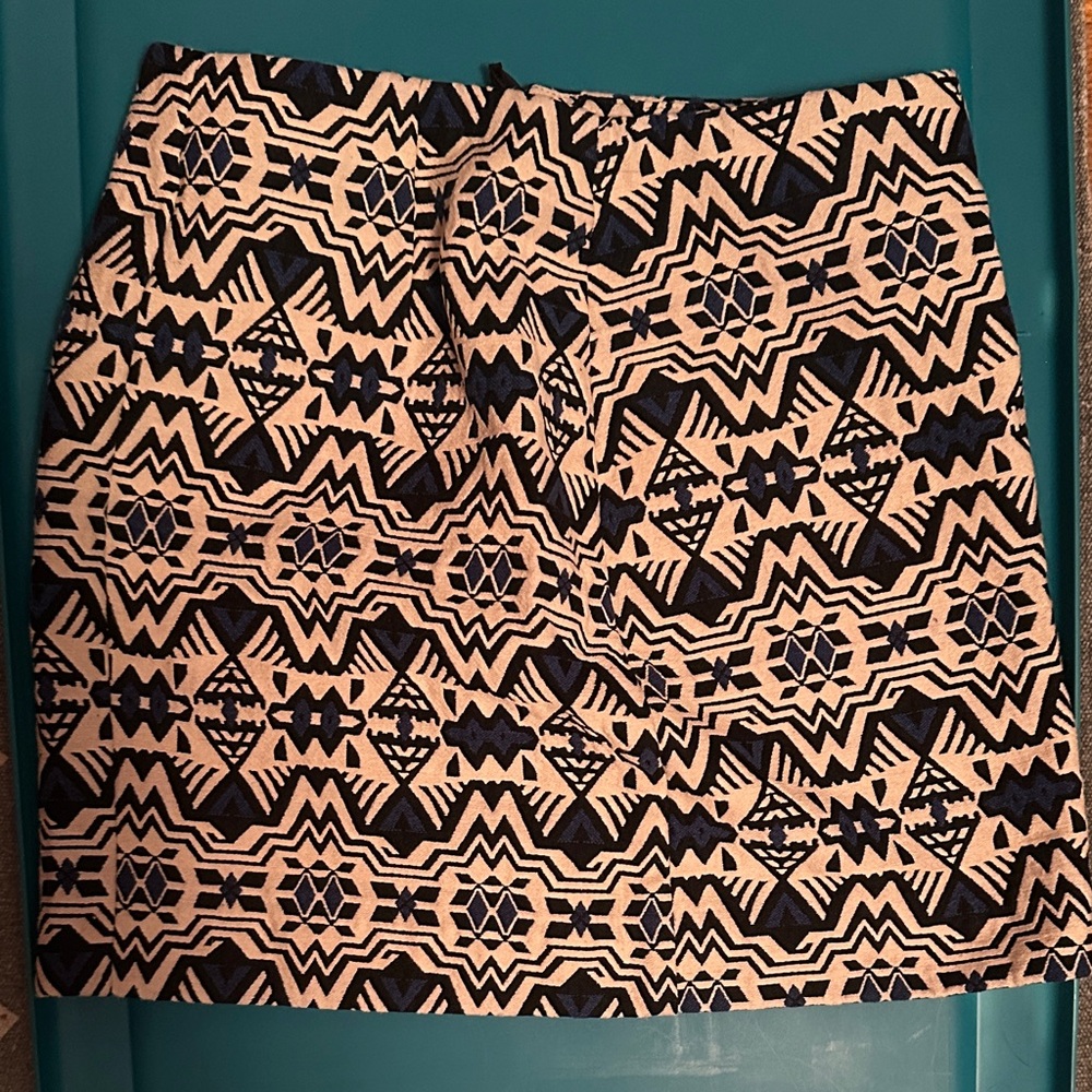 Divided Black and White Mini Pencil Skirt